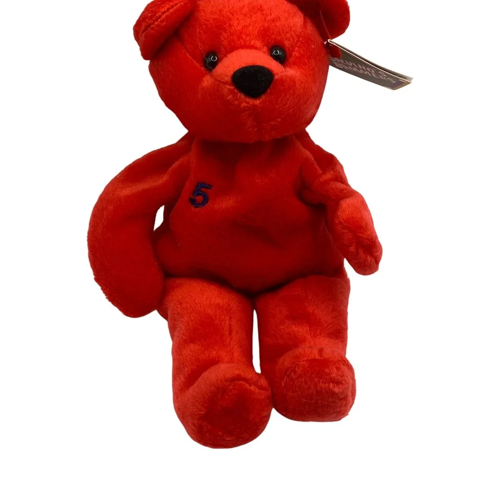 Vintage Salvinos Bammers Nomar Garciaparra 5 Opening Day Red Teddy Bear‎ Plush